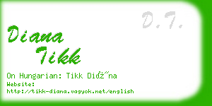 diana tikk business card